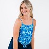 Calypsa Women's UPF 50+ Riley Knotted Tankini Swim Top - 2 of 4