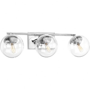 Progress Lighting Mod 3-Light Wall Light in Polished Chrome with Clear Glass Shades - 1 of 4