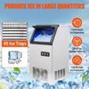 TROPOW Commercial Ice Maker Machine , Stainless Steel Undercounter & Freestanding Ice Maker with 24Lbs Storage, 2-Way Water Supply - for Bars, Silver - 4 of 4