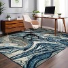 Washable Abstract Runner Rug, Non-Slip Stain-Resistant Carpet for Hallway Kitchen Bedroom Entryway Bathroom - 2 of 4