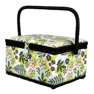 Singer Large Sewing Basket with Sewing Kit: Includes Seam Ripper, Thimble, Large Safety Pins, 127 Pieces Sewing Baskets