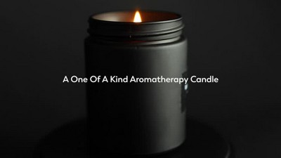Matte Black Soy Aromatherapy Candle with Pine & Clove Scent