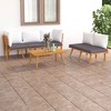 vidaXL Patio Lounge Set Sectional Sofa Set with Cushions Solid Wood Acacia - 2 of 4