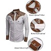 COOFANDY Men's Western Cowboy Shirt Embroidered Button Down Long Sleeve Shirts - 4 of 4