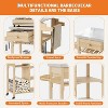Acekool Outdoor Grill Cart, Wood Storage Cabinet with Stainless Steel Top, Lockable Wheels, Multi-Level Patio Bar Table for Kitchen & Garden - 4 of 4