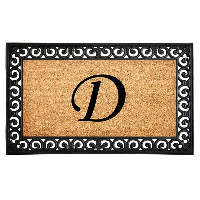 Calloway Mills 104131830D Gabriel Monogram Doormat 18 In. x 30 In. (Letter D)