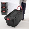 Sterilite Industrial Tote, Stackable Storage Bin with Latching Lid, Plastic Container - 3 of 4
