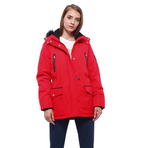 Ladies red winter outlet jacket