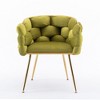 Racxily Modern Leisure Velvet Accent Chair - Lazy Person Single Sofa Chair, Unique Knitting, Soft Touch, 5 Colors for Bedroom & Household Dresser - 2 of 4