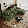 MAYEERTY 106" Modular Sofa Green - 106" Green Modular, Corduroy, Detachable Cushions, No Assembly, Fits Apartment - 2 of 4