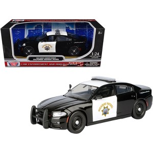 2023 Dodge Charger Pursuit Police Car Black and White "Law Enforcement and Public Service" 1/24 Diecast Model Car by Motormax - 1 of 4