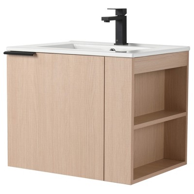 Fine Fixtures Elmridge Modern Bathroom Vanity with White Ceramic Sink