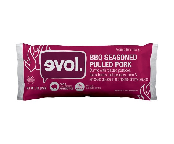 Evol Barbeque Seasoned Pulled Pork Frozen Burrito - 5oz