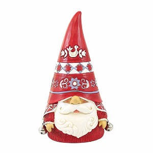 Jim Shore 7.25 In Warming Up For The Season Nordic Noel Gnome Bells Gnome Figurines - 1 of 3