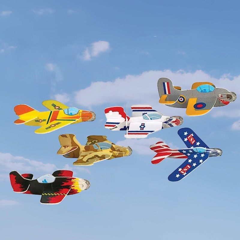 Neliblu Styrofoam Mini Plane Bulk Toys Airplanes for Party Favors, 72-Pack, 4 of 7