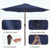 Hyleory 9'  Sunbrella with 8 ribs,Hyleory Tilt Market Patio Umbrella with Oval Ribs Iron Pole, Sturdy and Adjustable - 3 of 4