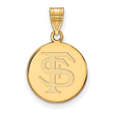 Black Bow Jewelry 14k Yellow Gold Florida State Seminoles NCAA Medium Pendant