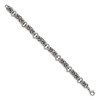Black Bow Jewelry Men's 10mm Stainless Steel Fancy Byzantine Chain Bracelet, 8.25 Inch - 2 of 4
