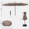 15 Ft Double Canopy Patio Umbrella, Rectangular Sun Shade, Market Umbrella for Garden, Backyard, Poolside, and Outdoor Entertaining - 2 of 4