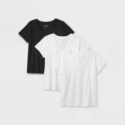 v neck t shirt women's h&m