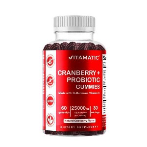 Cranberry with Probiotics 25000mg 60 Vegan Gummies - 1 of 4