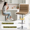 Dovelina Modern PU Leather Swivel Barstool Adjustable Bar Stool Set of 2 - 4 of 4