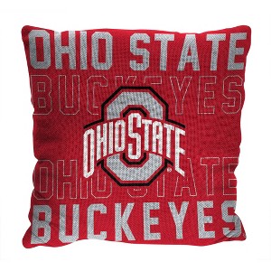 NCAA Ohio State Buckeyes Stacked Woven Pillow - 1 of 3