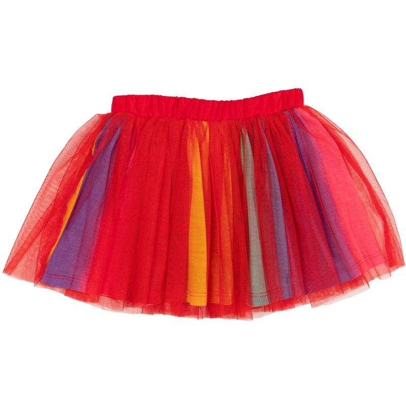 Sesame Street Elmo Abby Cadabby T-Shirt Tulle Skirt and Scrunchie 3 Piece Outfit Set Infant to Little Kid, 4 of 8
