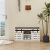 Sevobal Shoe Racks, Floor-standing Shoe Cabinet with Sliding Door and Adjustable Shelves for Living Room Entryway Mudroom, White, 33.46"*13.62"*19.68" - 3 of 4