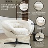TOAOTBNBO 360° Swivel Accent Chair with Removable Cushion, Chenille Armchair with Black Base Round Lounge Chair for Living Room - 4 of 4