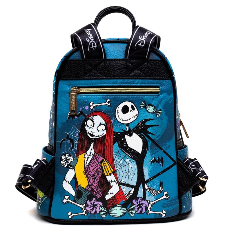 The Nightmare Before Christmas Jack & Sally WondaPop 11" Vegan Leather Fashion Mini Backpack, 4 of 7