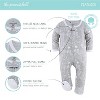 The Peanutshell Footed Baby Sleepers for Boys or Girls, Grey Elephant 3-Pack Newborn to 12 Months - 2 of 4