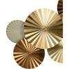 SAGEBROOK HOME 31" Metal Pleated Wall Discs Gold: Contemporary Sunburst Design, Abstract Art, Horizontal Orientation - 3 of 4