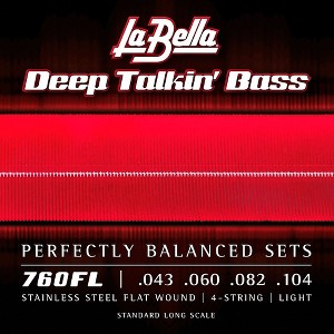 La Bella Deep Talkin' Bass Stainless Steel Flat Wound 4-String Bass Strings - 1 of 1