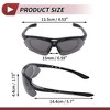 Unique Bargains Motorcycle Riding Goggles PC Tri-acetel for Outdoor Sports Dirt Bike ATV Dark Gray Lens Black Frame 1Set - 4 of 4