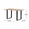 Christopher Knight Home Yvenith 5 pcs Wood and Metal Upholstered Dining Set, White/Black/Natural - 4 of 4