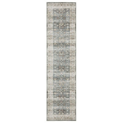 Oriental Weavers Sumter SUM07 Grey/ Ivory Indoor Area Rug - 2' x 8'