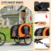 Dog Bike Trailer, Pet Bike Carrier - Steel Folding Trailer with Universal Coupler, Max 40kg, Water Resistant, Quick Release Wheels - 2 of 4