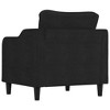 vidaXL Modern Living Room Fabric Sofa Chair - Comfortable Padding with Durable Fabric and Sturdy Metal Frame in Black - 4 of 4