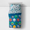 Minecraft Full Isometric Kids' Bedding Set Blue: Comforter & Sheets, Polyester, Microfiber, Favorite Character Theme - image 2 of 3