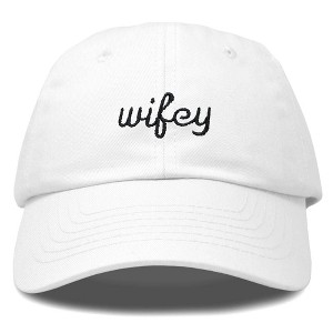 Dalix Wifey Embroidered Cotton Husband Baseball Cap Adjustable Dad Hat Womens - 1 of 4
