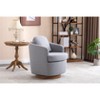 NicBex Accent Chair Swivel Chair Sofa Chair Fabric Comfy Chair With Soild Wood Round Brown Base Leg for Bedroom - 3 of 4