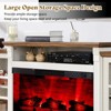 AMERLIFE Fireplace TV Stand, 97", Adjustable Shelf, Large Storage, Media Console - 4 of 4