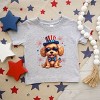 The Juniper Shop Patriotic Fluffy Dog Toddler Short Sleeve Tee - 5T - Heather Grey - 3 of 4