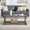 NicBex Modern Unique-Shaped Coffee Table with Storage,Solid Wood Side Table,Center Table for Livng Room,Kitchen - 3 of 4