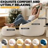 Aukfa Bean Bag Chair, Ultra-Soft Microfiber, Ergonomic Lounge Chair for Adults/Kids Or Living Room, Bedroom/Brown/Blue/Gray/White/Pink/Yellow - 2 of 4