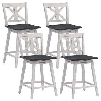 Costway 4pcs Swivel Bar Stools W Footrest Counter Height Chairs For   GUEST 81da71f3 2620 4631 8500 F327563d72ce