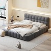 Whisen Morden Design Queen Size Upholstered Platform Bed with Thick Fabric - 2 of 4