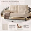 LIVAREEmlen Comfortable Monochrome Double Sofa,Corduroy Fabric,Suitable,for Living Rooms and Bedrooms - 4 of 4
