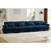 Large Straight Sectional Sofa,Modern Velvet Sectional Sofa With Waist Pillows And Throw Pillows,Comfortable Sofa For Living Room-Cuddlewood - 3 of 4